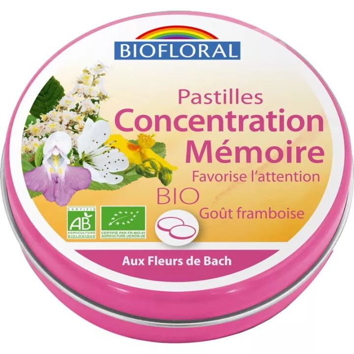 Biofloral Sans Alcool Pastille Concentration Mémoire 50g