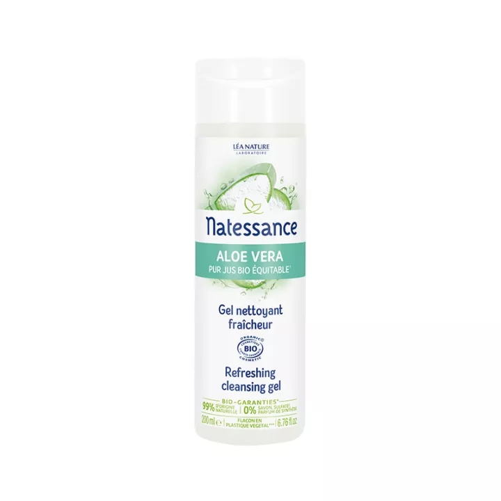 Natessance Aloe Vera Bio Gel Nettoyant Fraîcheur 200 ml