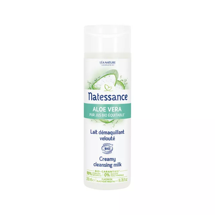 Natessance Aloe Vera Bio Lait Démaquillant Velouté 200ml