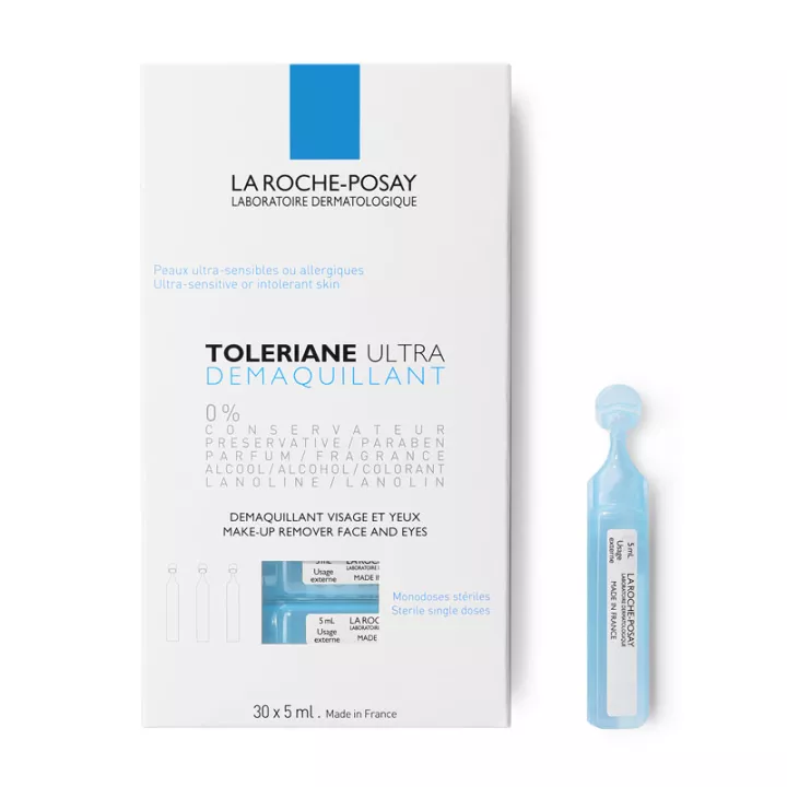 La Roche-Posay tolériane single-dose make-up remover for face and eyes