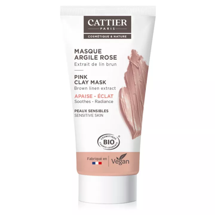 Cattier Mini Masque Argile Rose Bio 30ml