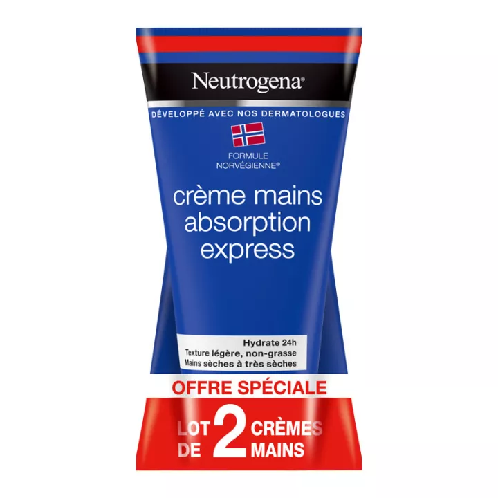 Neutrogena Handcreme Express Absorption 2 x 75 ml Packung*.