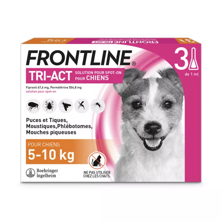 FRONTLINE CÃES ACT TRI-S 5-10 kg 3 pipetas Merial