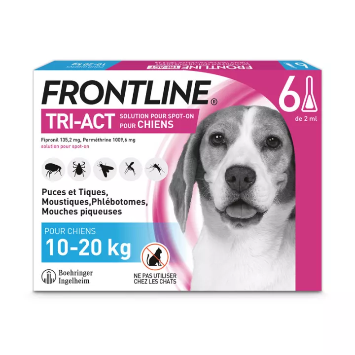 FRONTLINE TRI-M DOG ACT 10-20 kg 6 PIPETTES the best price