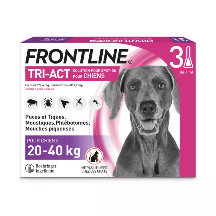 MERIAL FRONTLINE TRI-ACT CHIENS L 20-40 kg 3 pipettes