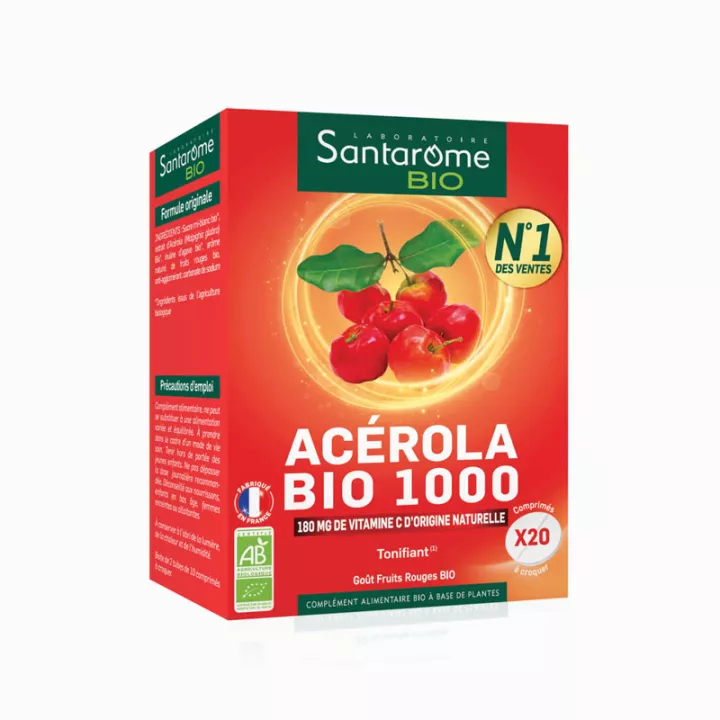 Acerola Bio 1000 Santarome Comprimidos masticables