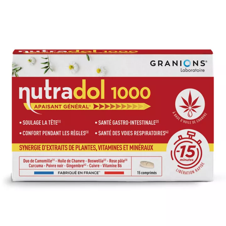 Nutradol 1000 Calmante general 15 comprimidos