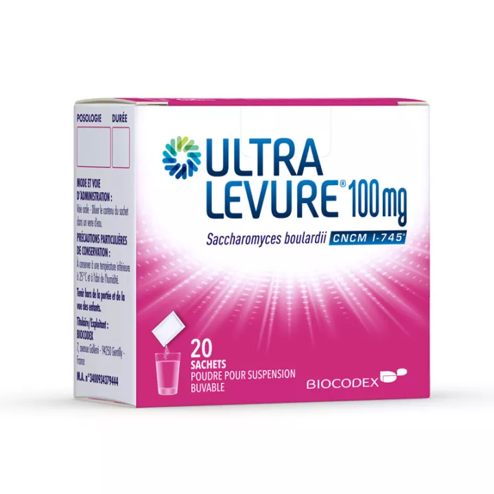 ULTRA YEAST 100MG 20 BAGS antidiarrhoeal