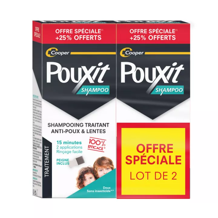 Pouxit Shampoing Anti Poux et Lentes 200 ml + Peigne