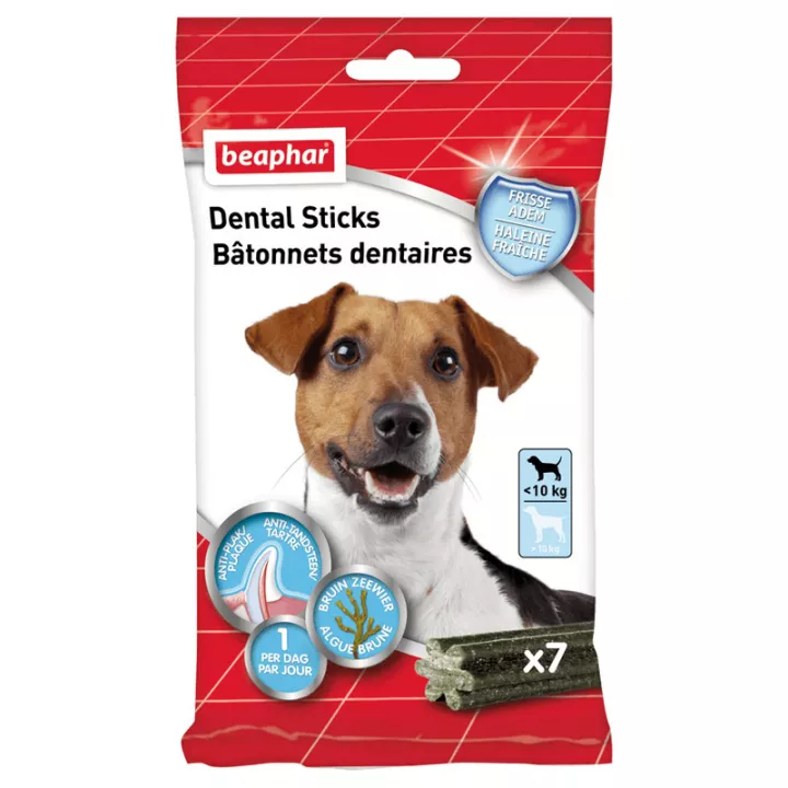 Beaphar bastoncini dentali per cani di piccola taglia 10 Kg 7 unità