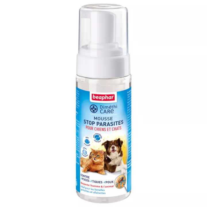 Beaphar Dimethicare Stop Parasiten Schaum für Hunde und Katzen 150ml