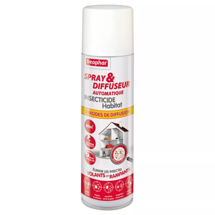 Beaphar Spray et Diffuseur Automatique Insecticide Habitat