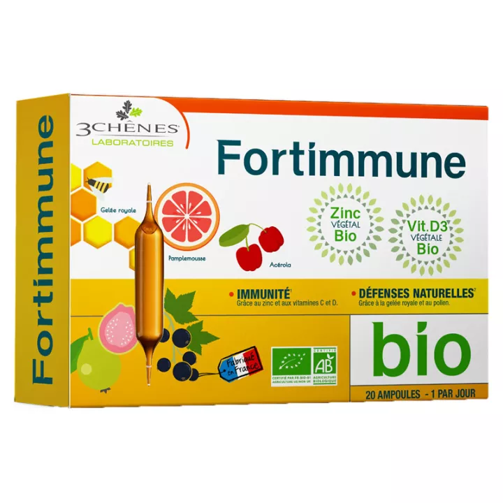 3-Chênes Fortimmune Organic Natural Defenses 20 phials 