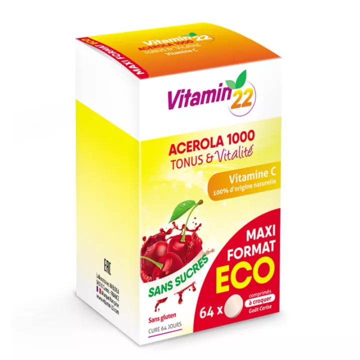 Ineldea Vitamin’22 Acérola 1000 Tonus et Vitalité