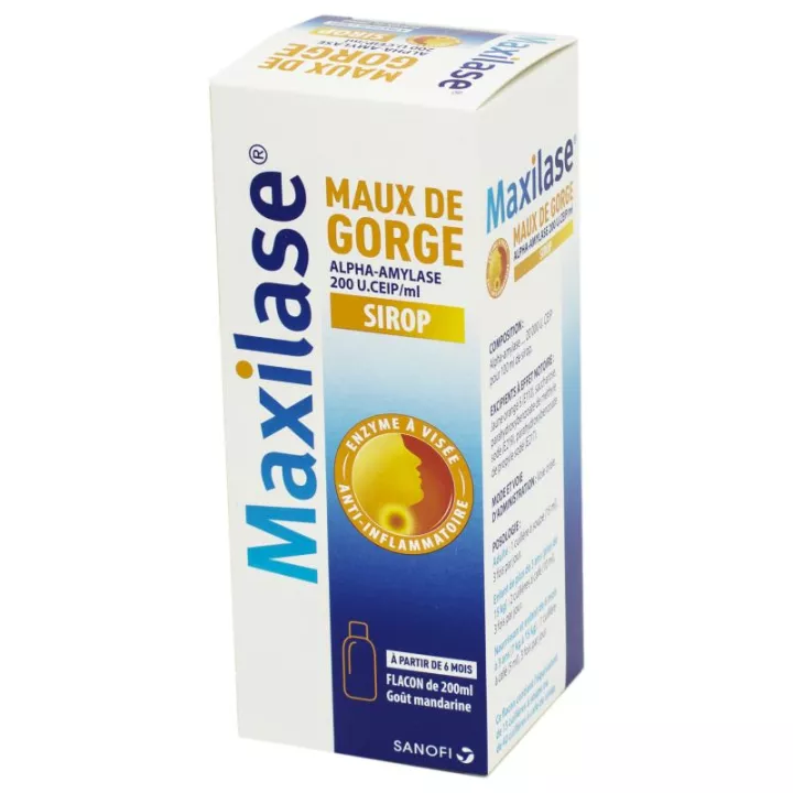 Maxilase jarabe para el dolor de garganta 200ml