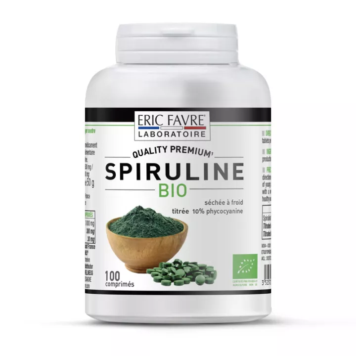 Eric Favre Organische vegane Spirulina 100 Tabletten