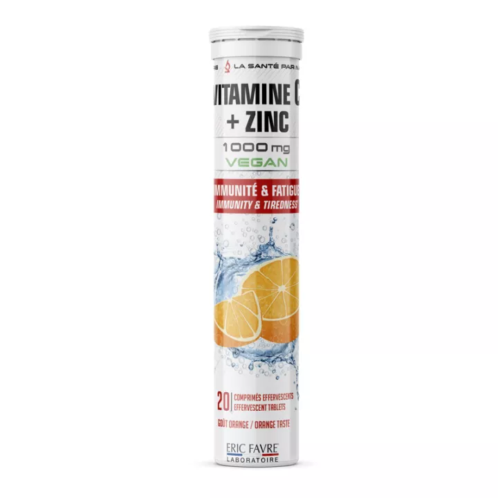 Eric Favre Vitamine C 1000 mg + Zinc 20 comprimés