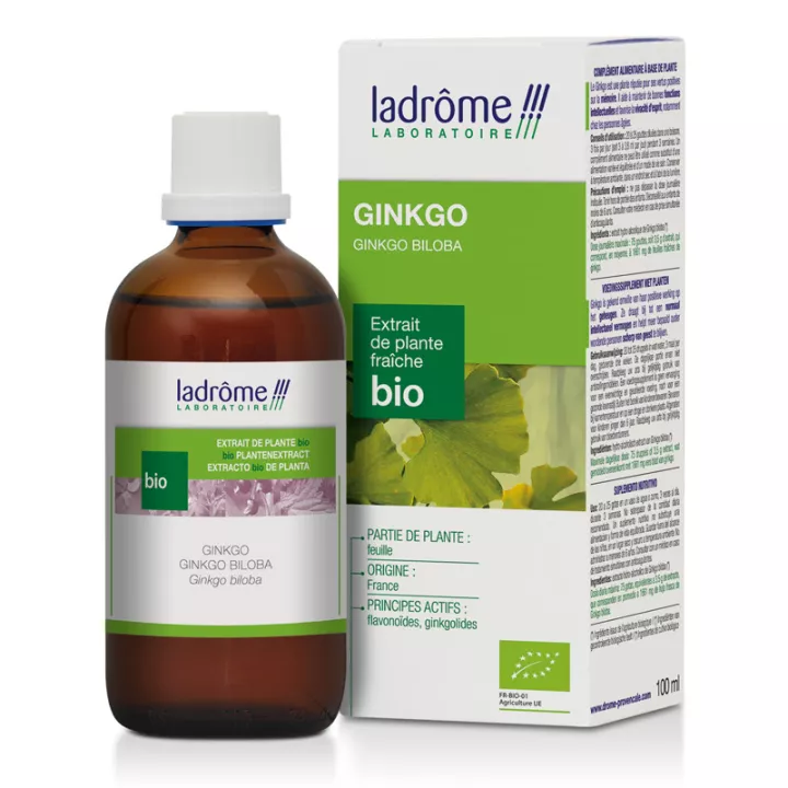 Ladrôme Extraits de Plante Fraîche Bio Ginkgo 100 ml