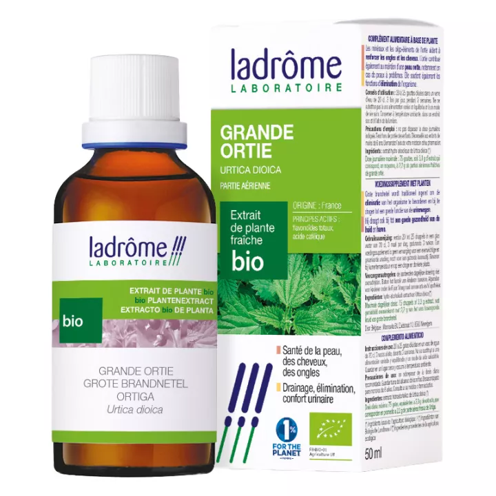 Ladrôme Estratti di piante fresche biologiche Grande ortica 50ml