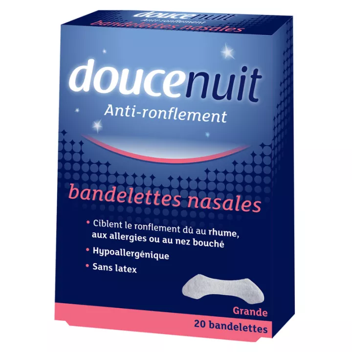 DouceNuit 20 Bandelettes nasales Réduire le Ronflement