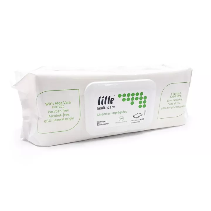 Lille healthcare impregnated body wipes x 80