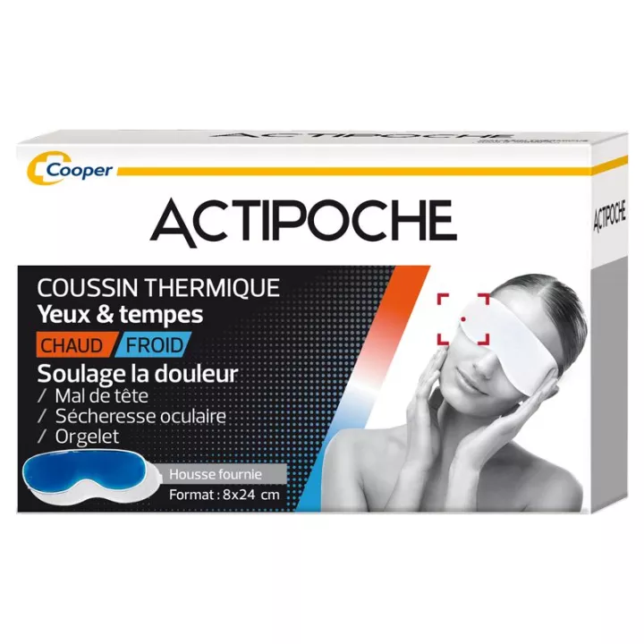 Actipoche Coussin Chaud Froid Yeux & Tempes 8 x 24 cm