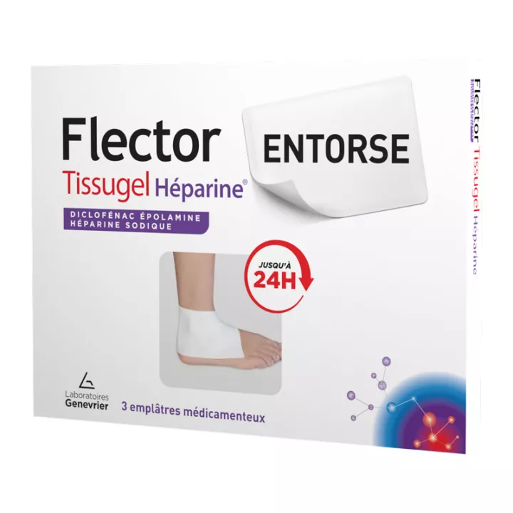 Flector Tissugel HEPARINE MEDICATED PATCH