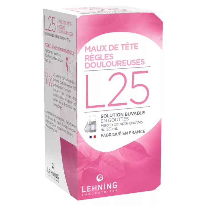 L 25 COMPLEX 30ML homéopathie Lehning