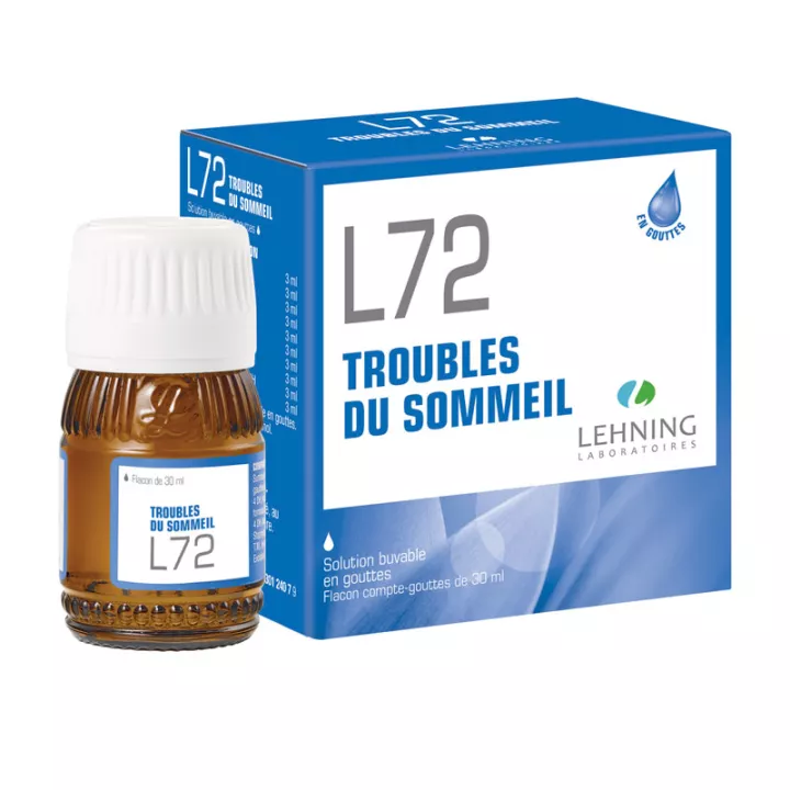 L72 Troubles Sommeil Anxiété Homéopathie LEHNING 30ML