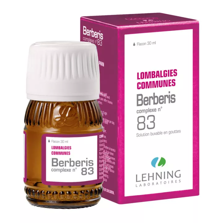 Lehning Berberis L83 complexe homéopathique lombalgies