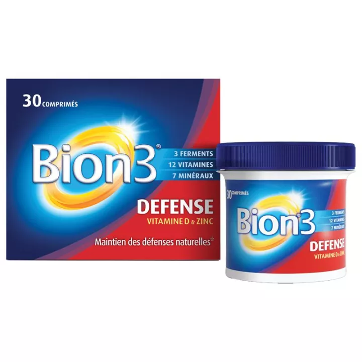 Bion 3 Défense Vitamines C, D & Zinc 30 Comprimés 
