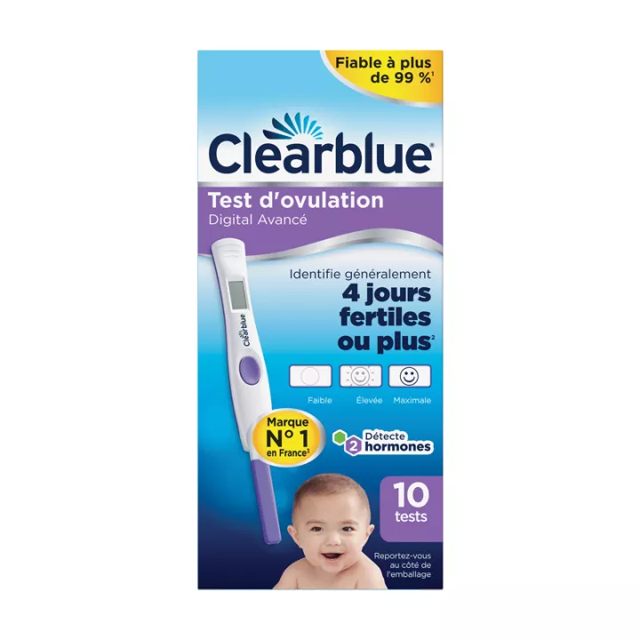 Pruebas de ovulación digitales avanzadas Clearblue 10