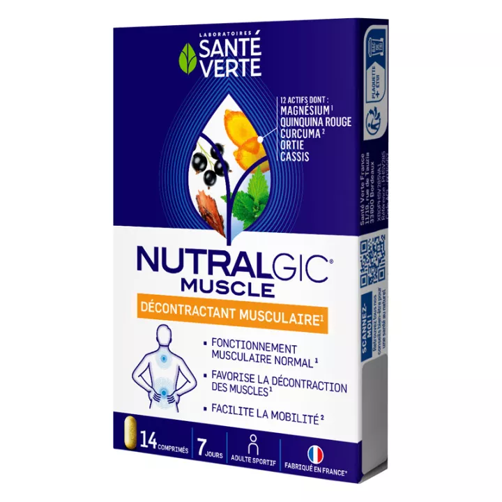 NUTRALGIC Muscle décontacturant musculaire SANTE-VERTE 14 comprimés