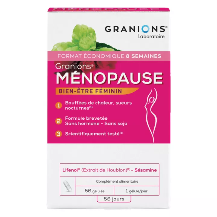 Menopausa suores nocturnos Menogyn 56 Cápsulas