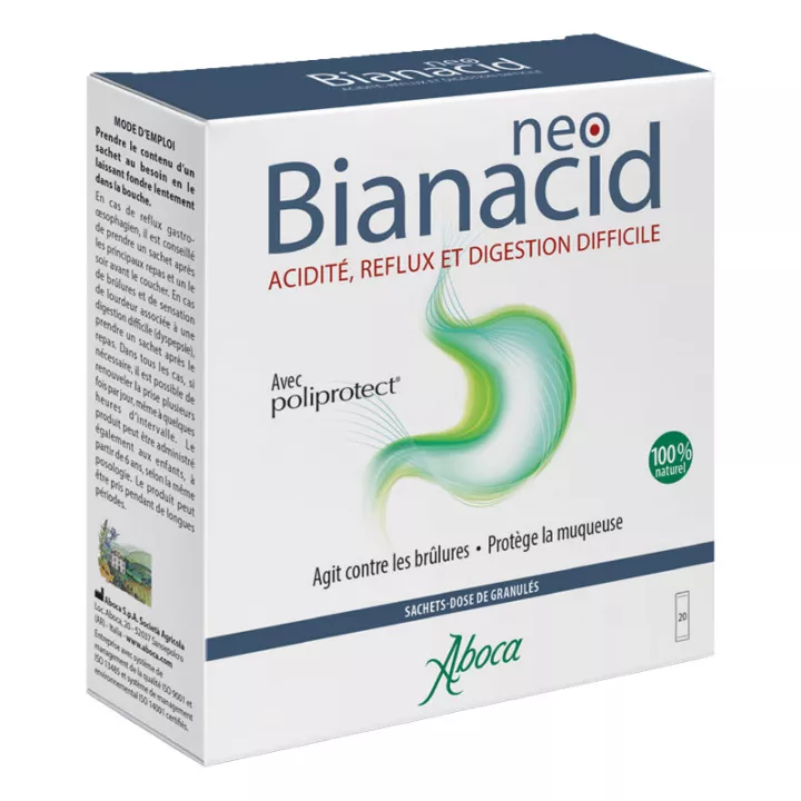 Aboca Neo Bianacid Reflux and Difficult Digestion 20 sachets