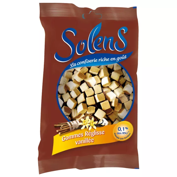 SOLENS GOMME REGLISSE VANILLE SACHET 100G