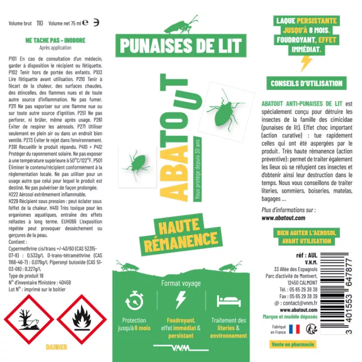 Abatout Lack Anti-Bettwanzen 75 ml