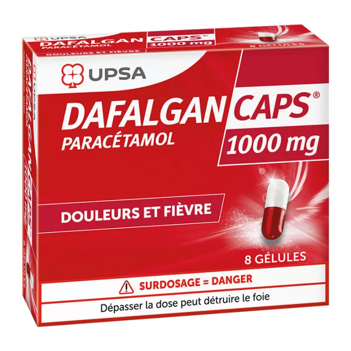 DAFALGANCaps 1000mg 8 gélules UPSA