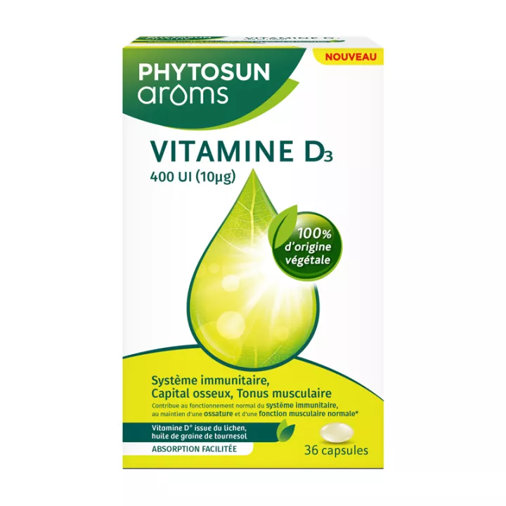Phytosun'aroms Vitamina D3 400UI 36 Cápsulas