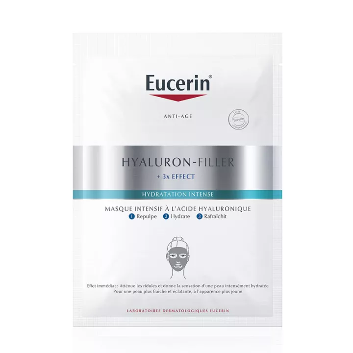 Eucerin Hyaluron-Filler +3x Effect Интенсивная антивозрастная тканевая маска