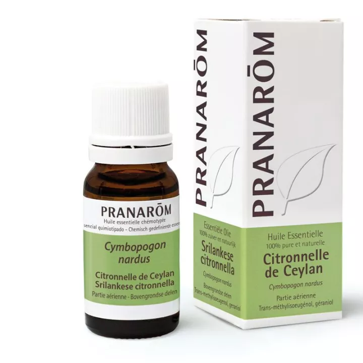 Pranarom huile essentielle Citronnelle de Ceylan 10ML Cymbopogon nardus