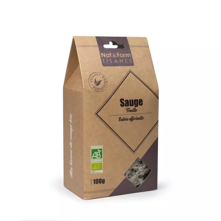 Nat & Form Té de Hierbas con Hoja de Salvia Orgánica 100 G