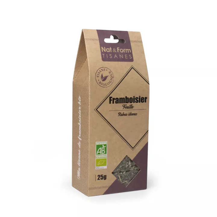 Chá de ervas de folha de framboesa orgânica Nat & Form 25 g