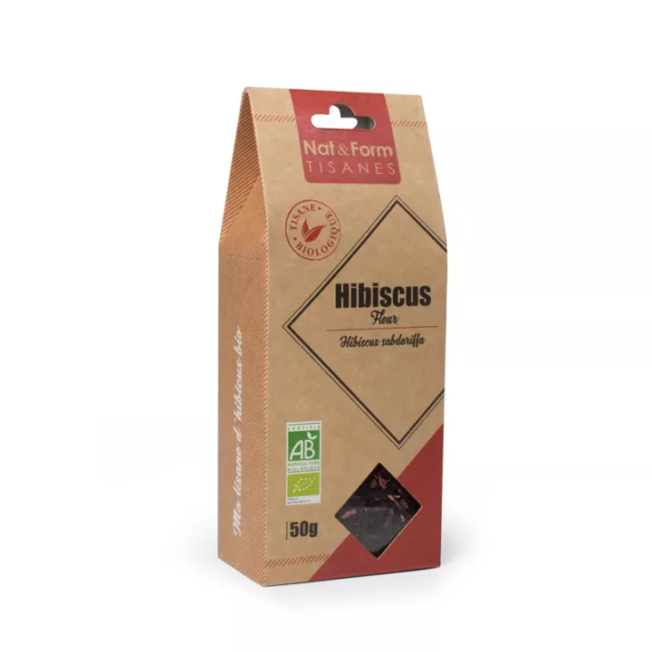 Nat & Form Organic Hibiscus Herbal Tea 50g