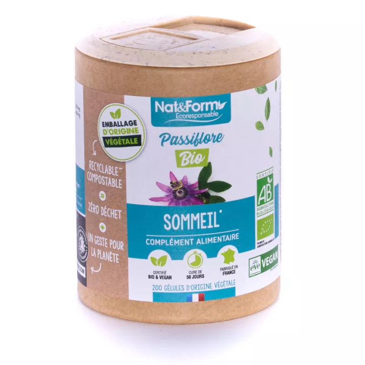 Nat & Form Passiflore Bio 200 Gélules Végétales Eco 