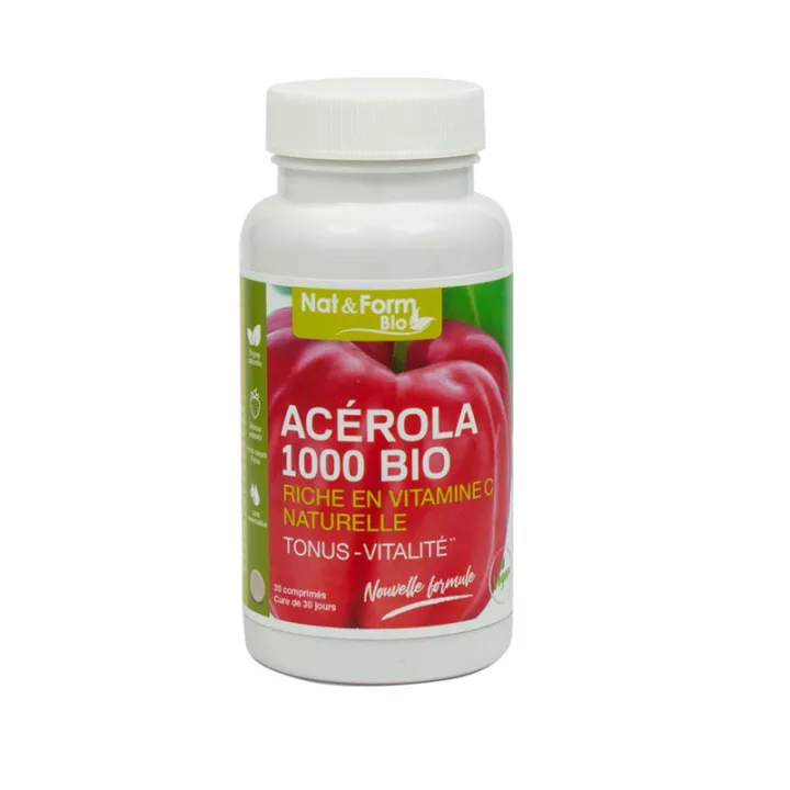 Nat & Form Acerola 1000 Organic Tablets