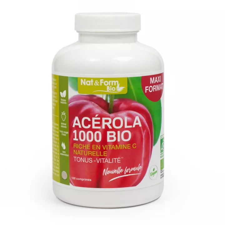 Nat & Form Bio Acerola 1000 Bio in Tabletten