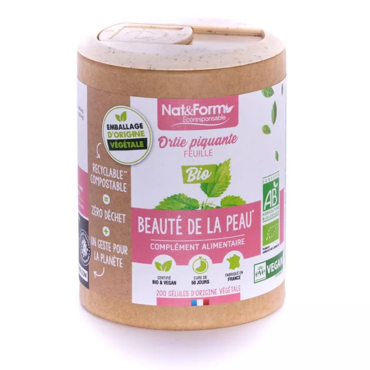 Nat & Form Nettle Piq. Organic Leaf 200 Vegetable Capsules Eco