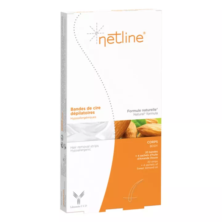 Netline Cera depilatoria fría brazo pierna 20 bandas