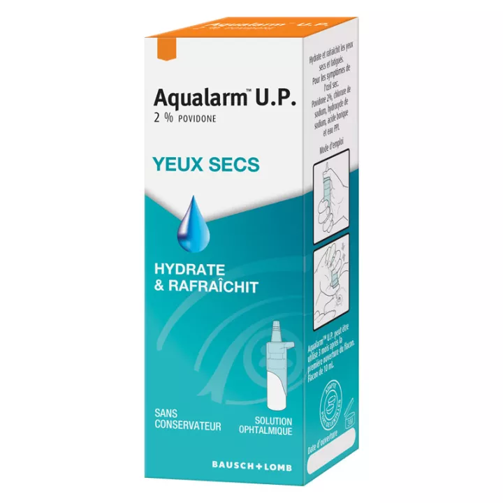 AQUALARM UP 2% Solución oftálmica de povidona BAUSCH y LOMB 10ML